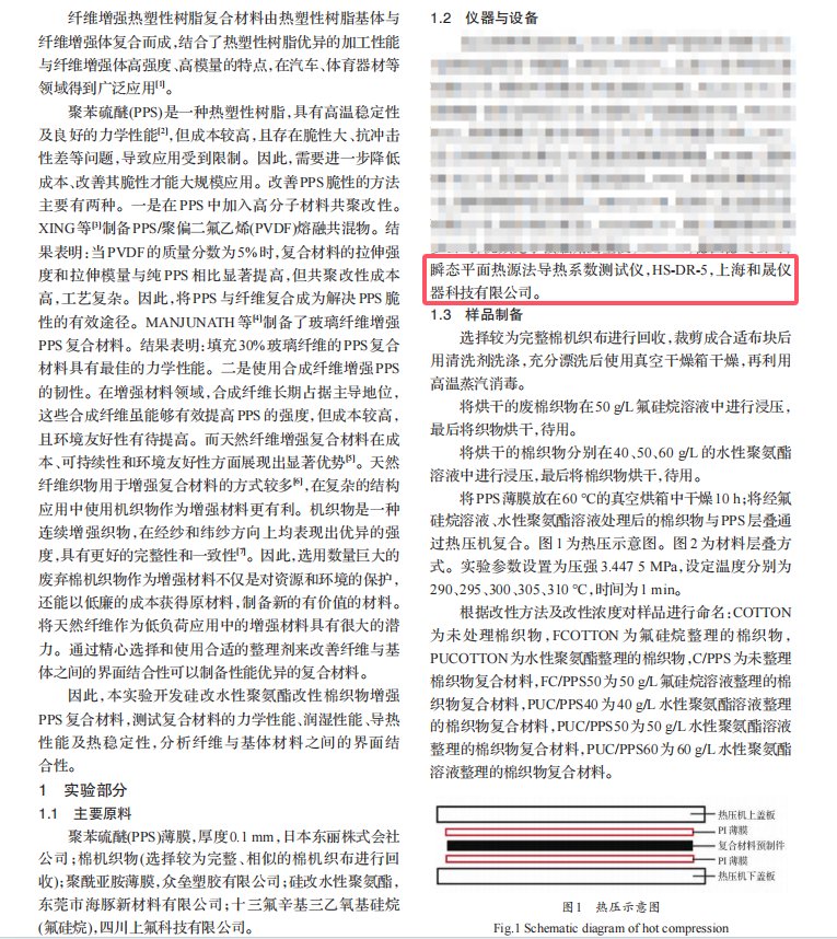 _廢舊純棉織物增強聚苯硫醚復(fù)合材料的制備與性能研究2.png